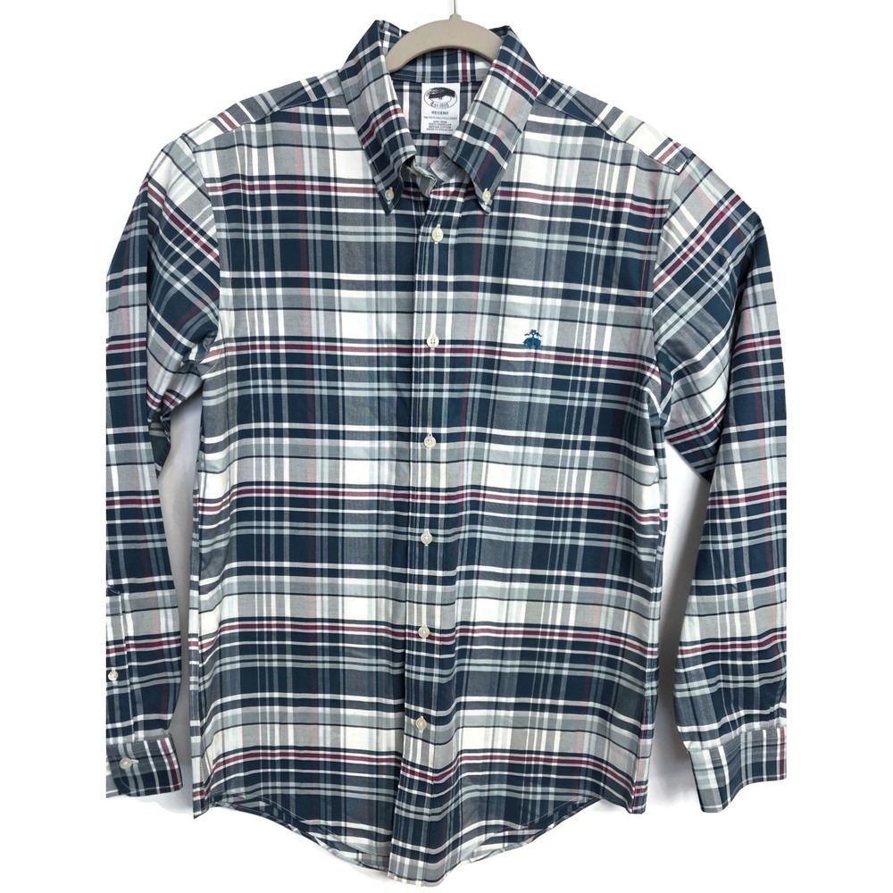 Brooks Brothers Regent Non-Iron Supima Cotton Plaid Button Down Shirt Mens M